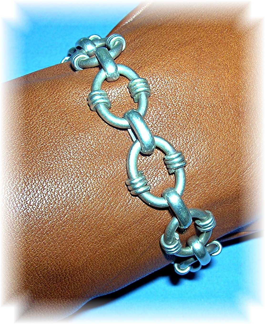 Bracelet Large LinksTaxco Mexico Sterling Silver