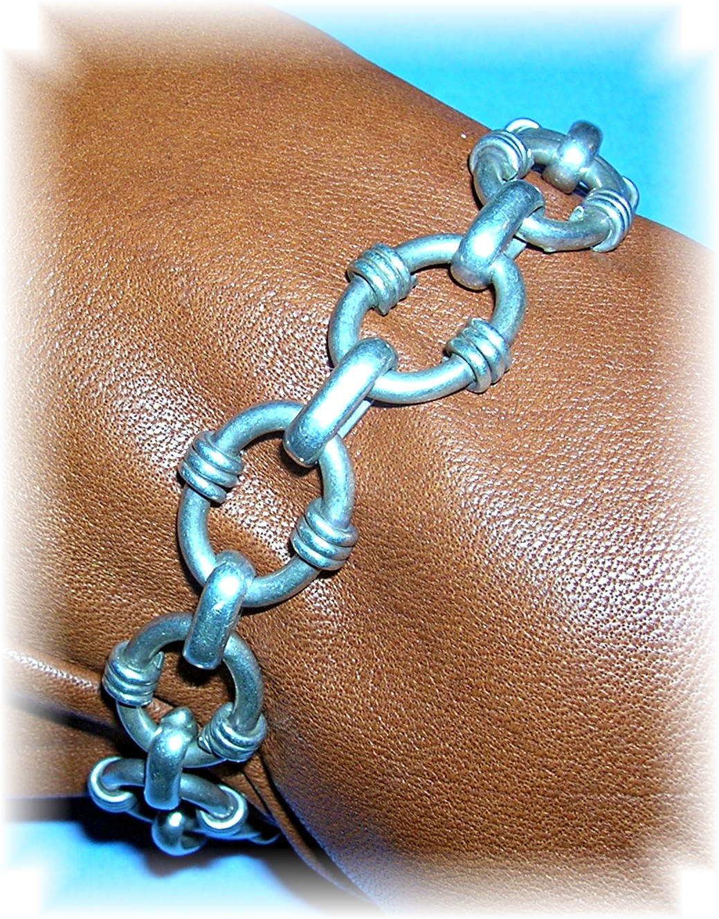 Bracelet Large LinksTaxco Mexico Sterling Silver