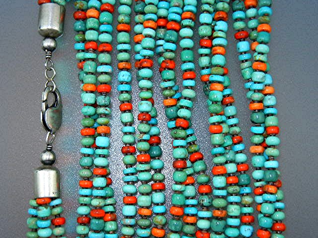 Navajo Kingman Turquoise Spiny Oyster Sterling Silver