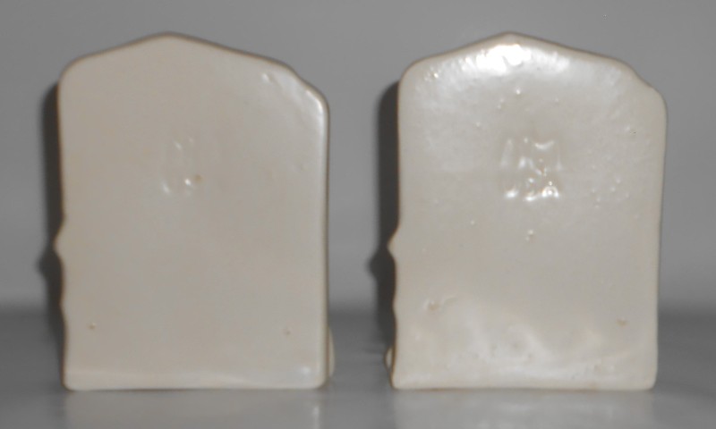 VINTAGE Brush McCoy Art Pottery Matte White Set Bookends