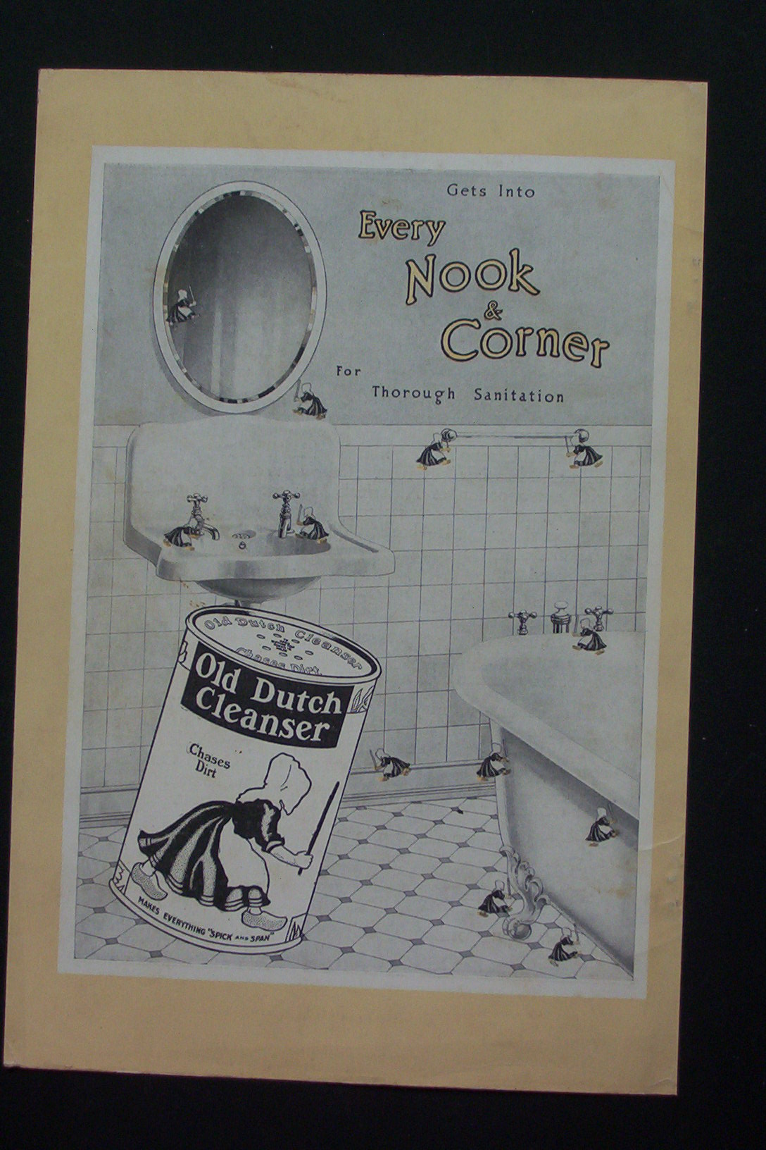 1917 Old Dutch Cleanser with a Bathroom