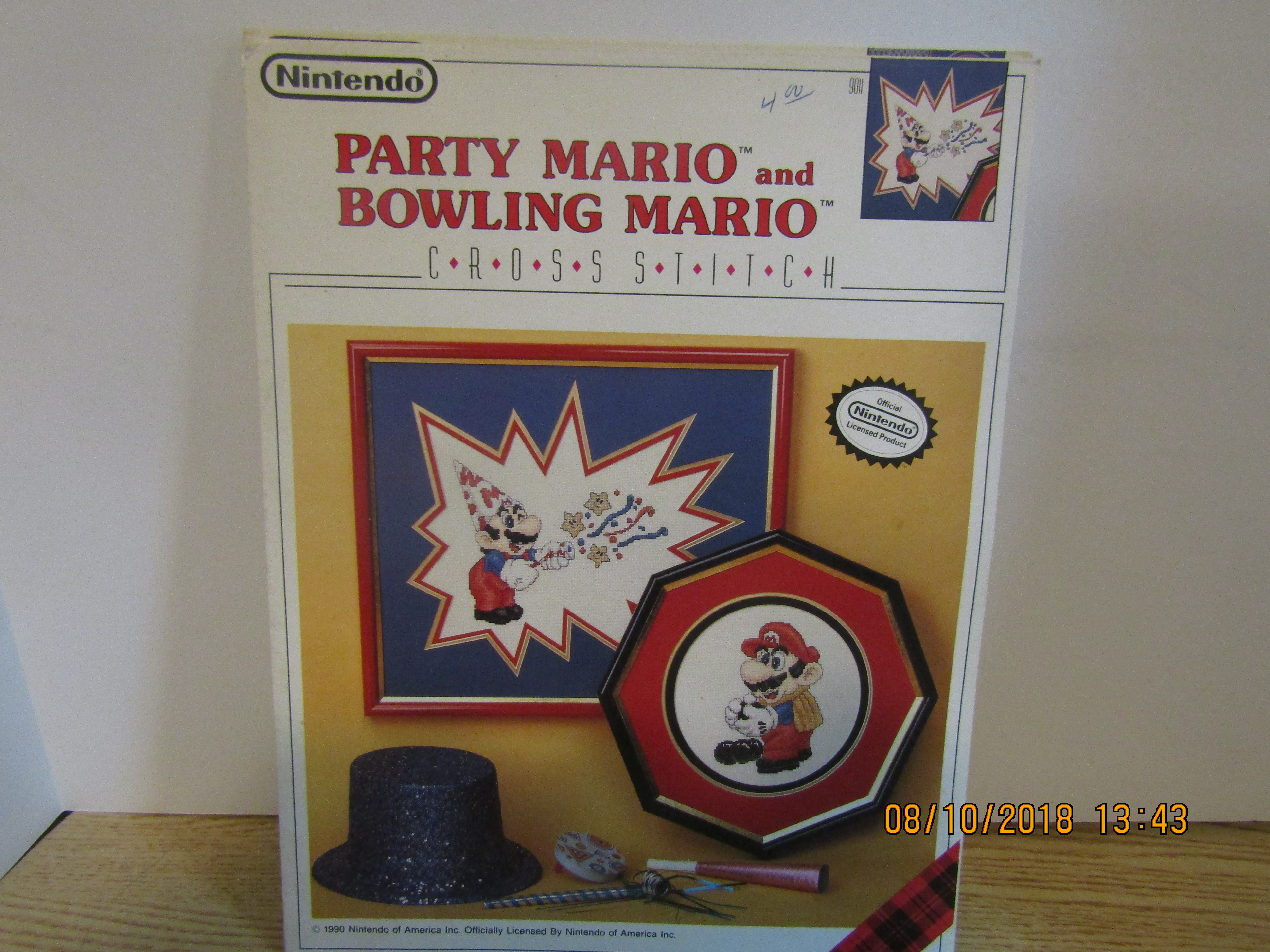 Plaid Cross Stitch Party Mario & Bowling Mario #9011