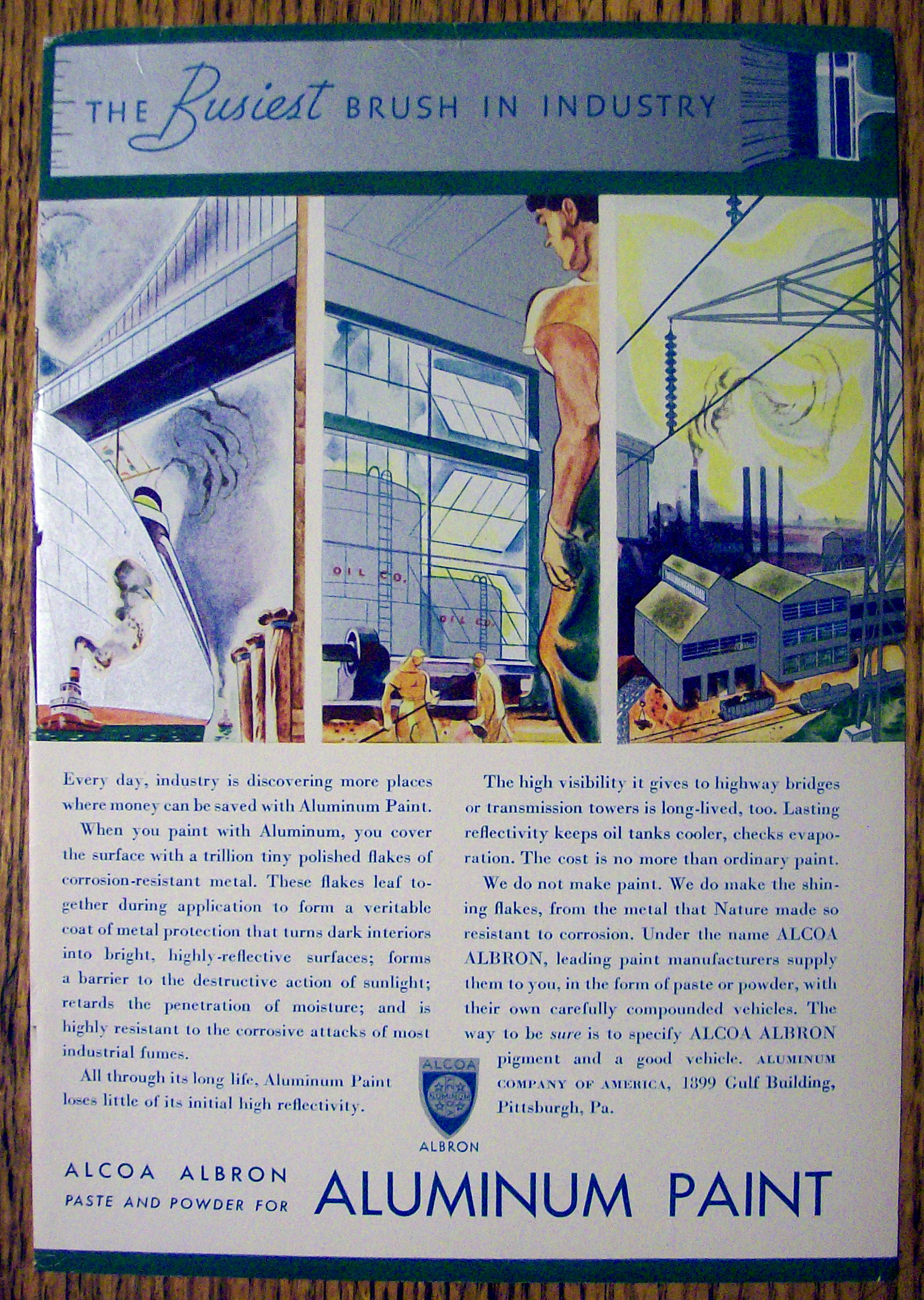 1935 Alcoa Albron Aluminum Paint w/Places to Use Paint