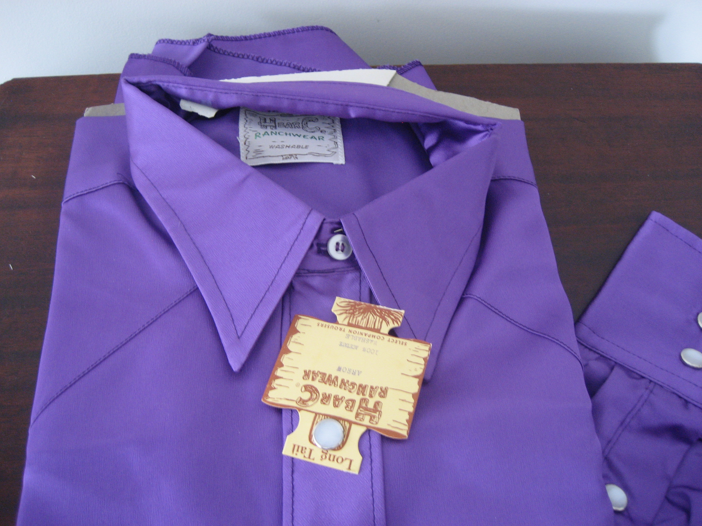 Purple H Bar C Men's Western Shirt