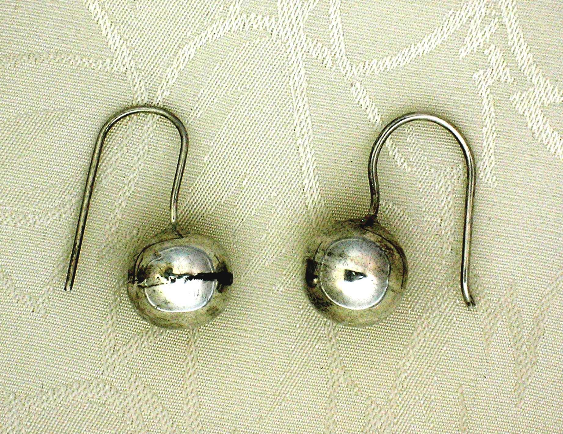 Sterling Silver Ball Loop Earrings