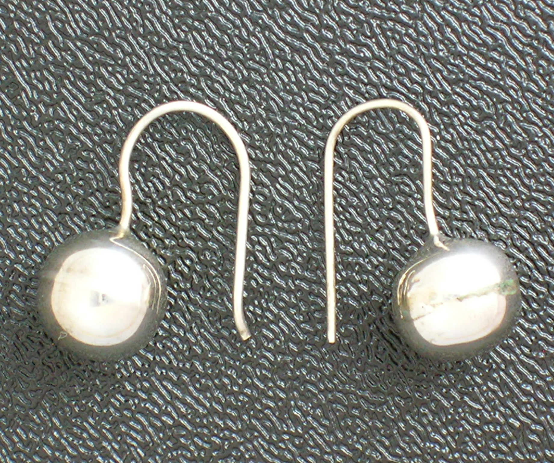 Sterling Silver Ball Loop Earrings