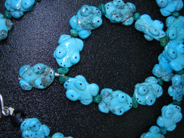 Native American Carved Turquoise Frogs StaceyTurpen
