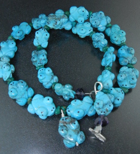Native American Carved Turquoise Frogs StaceyTurpen