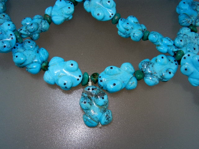 Native American Carved Turquoise Frogs StaceyTurpen