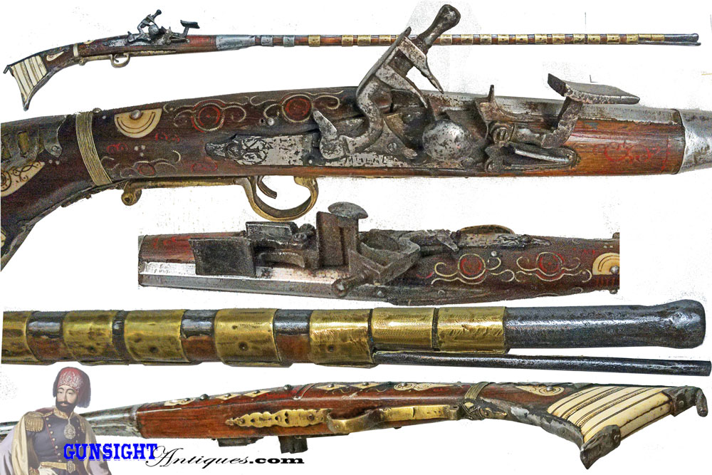 late 18th early 19 century – elaborately embellished - Miquelet-lock MUSKET
