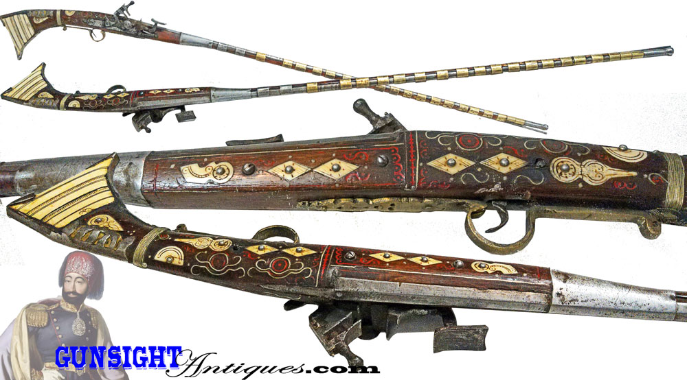 late 18th early 19 century – elaborately embellished - Miquelet-lock MUSKET