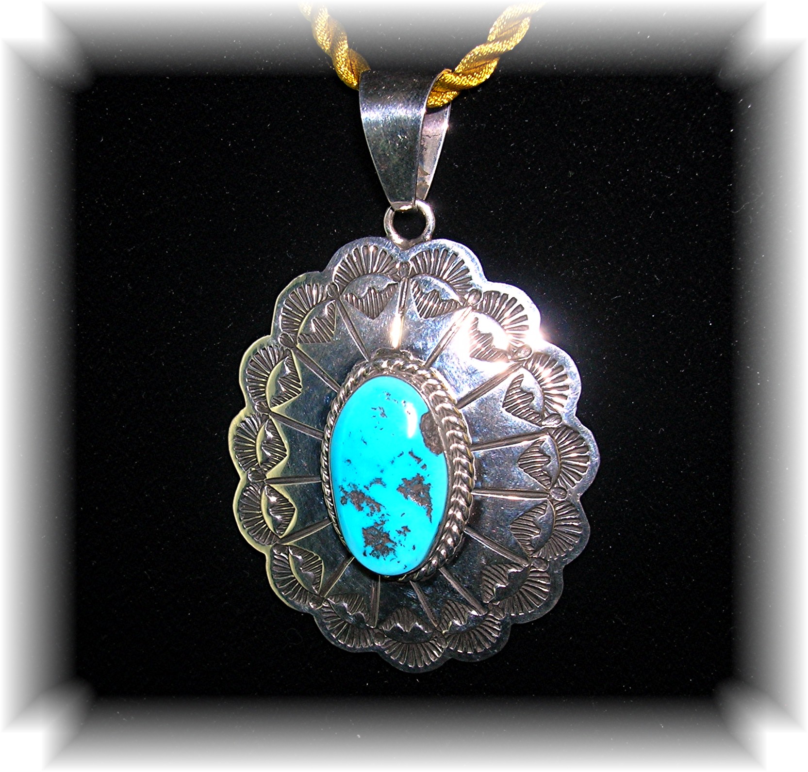 Ella Sleeping Beauty Turquoise Sterling Silver Pendant