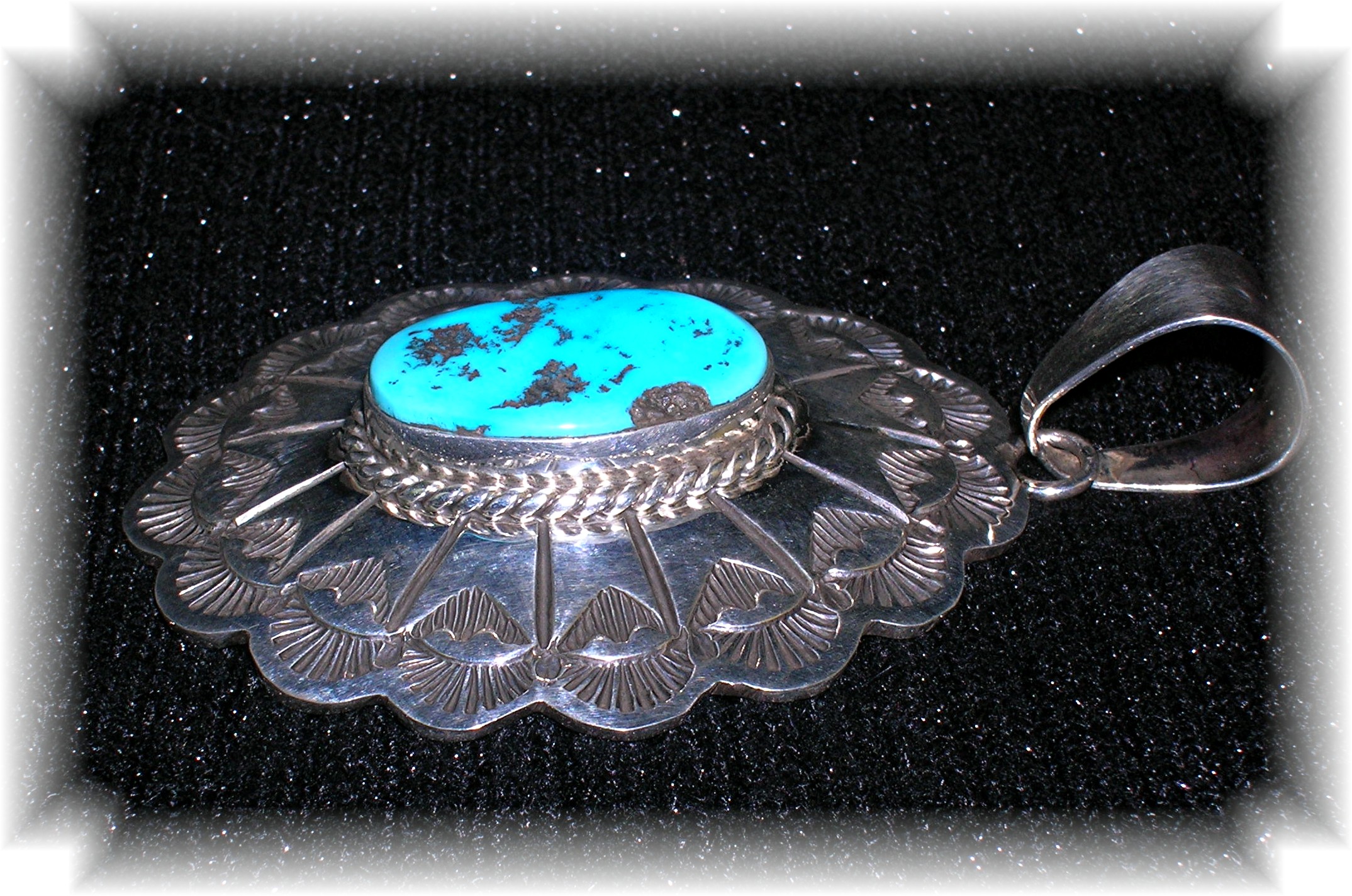 Ella Sleeping Beauty Turquoise Sterling Silver Pendant