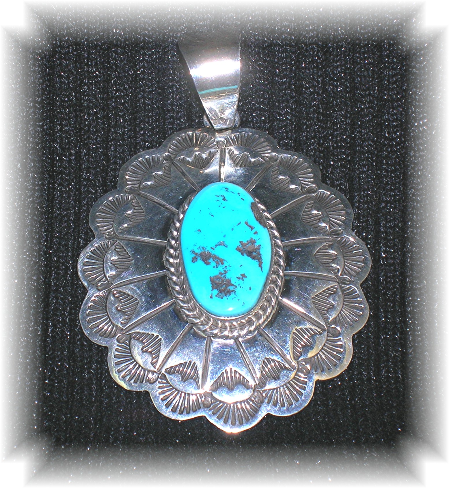 Ella Sleeping Beauty Turquoise Sterling Silver Pendant