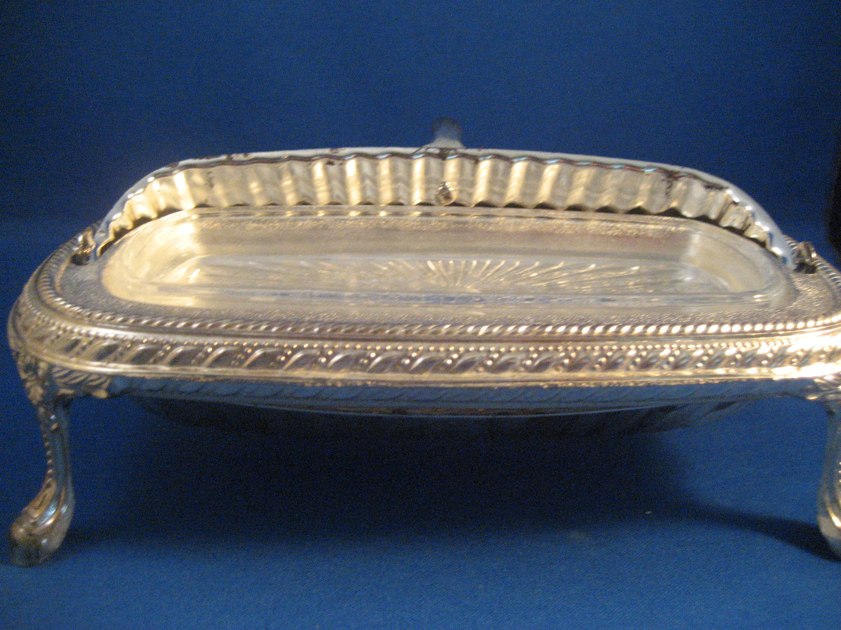 Silver Plated Rogers Footed Butter Dish