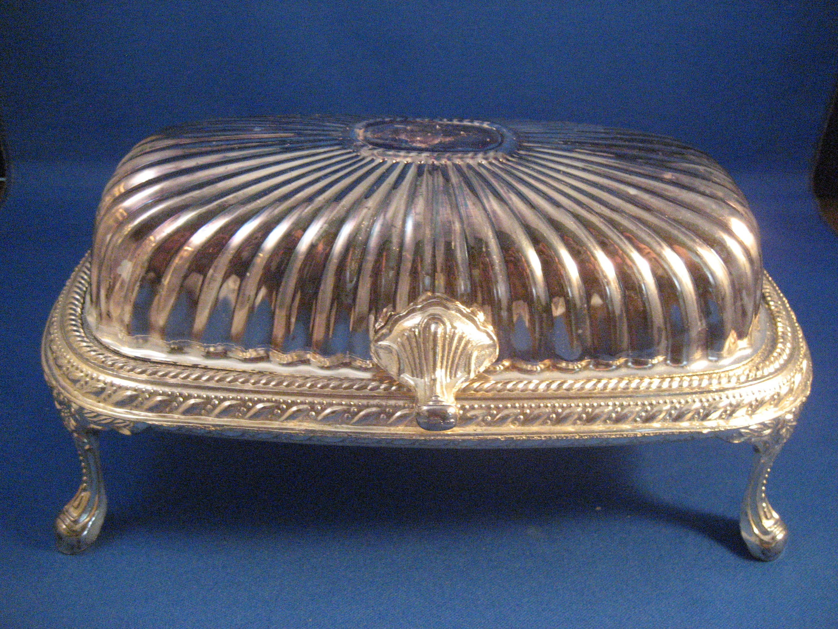 Silver Plated Rogers Footed Butter Dish