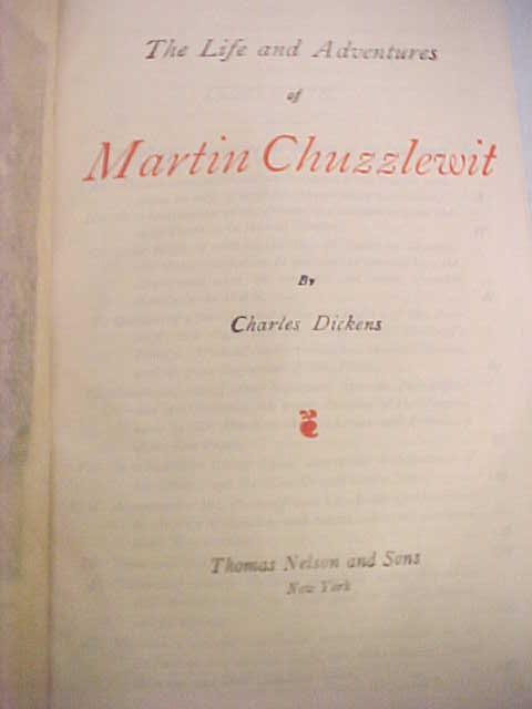 Dickens Martin Chuzzlewit Leather 1900's +box