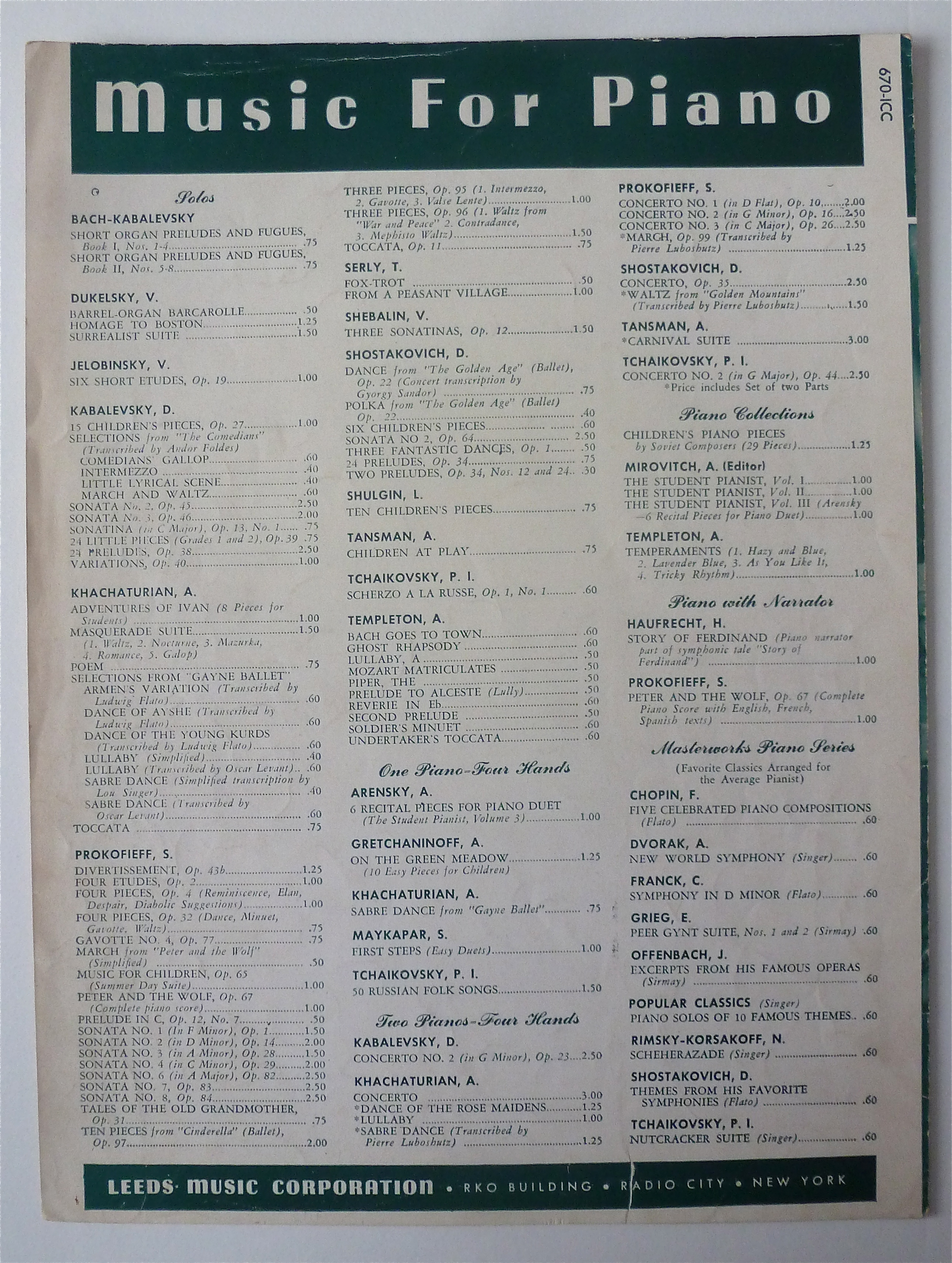Sheet Music For 1949 Comme Ci, Comme Ca