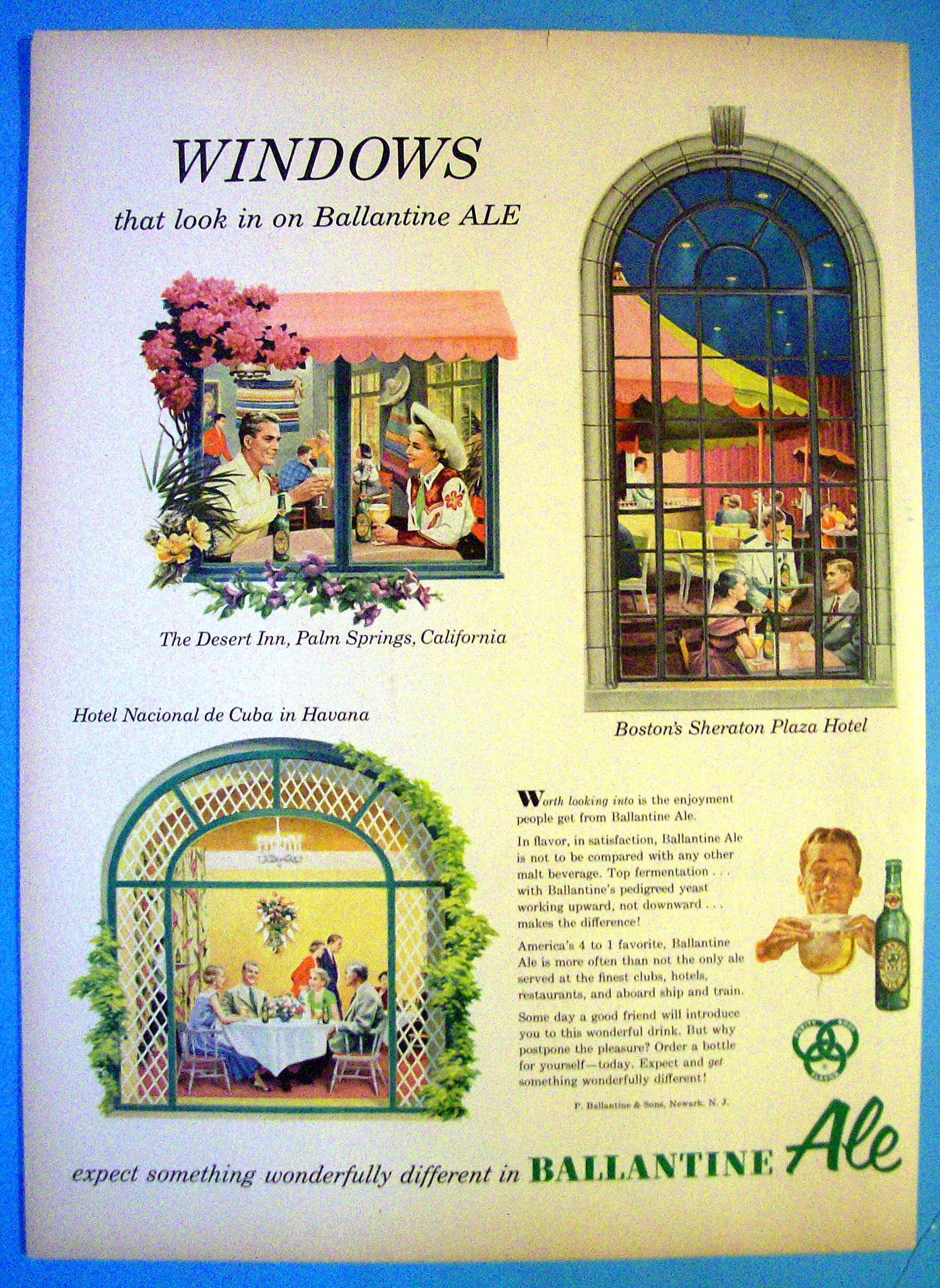 1953 Ballantine Ale with Windows