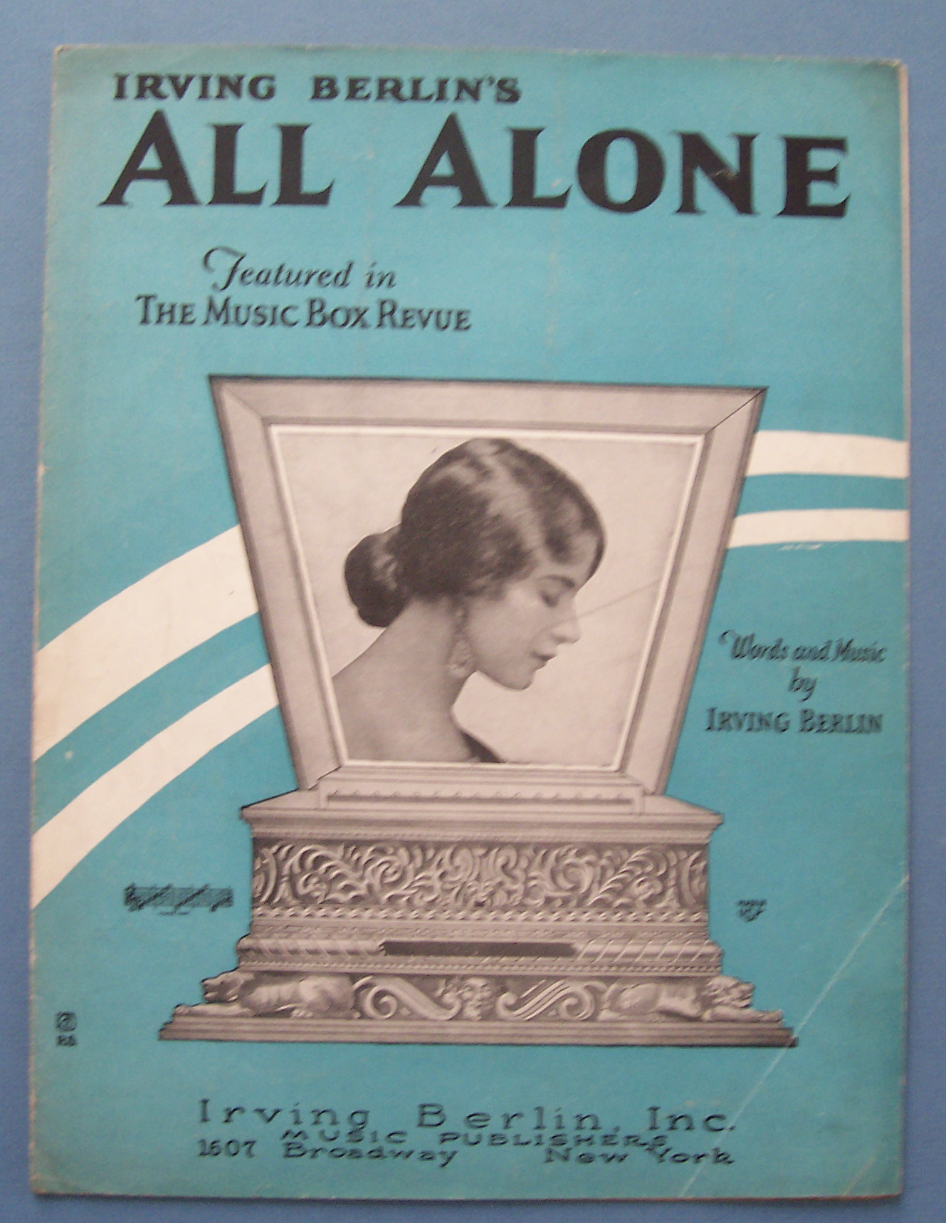 1924 Irving Berlin's All Alone Sheet Music