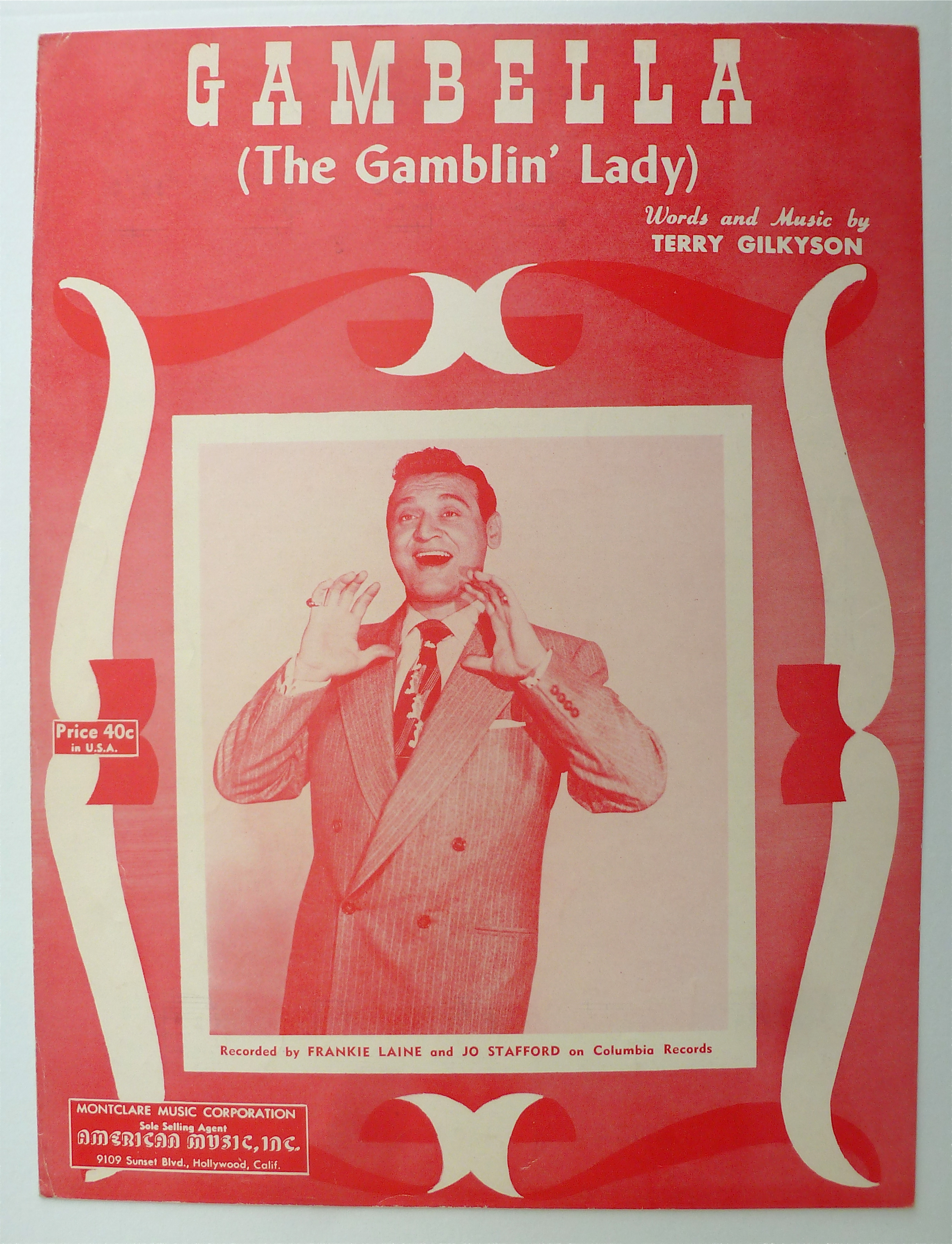 Sheet Music For 1951 Gambella (The Gamblin Lady)