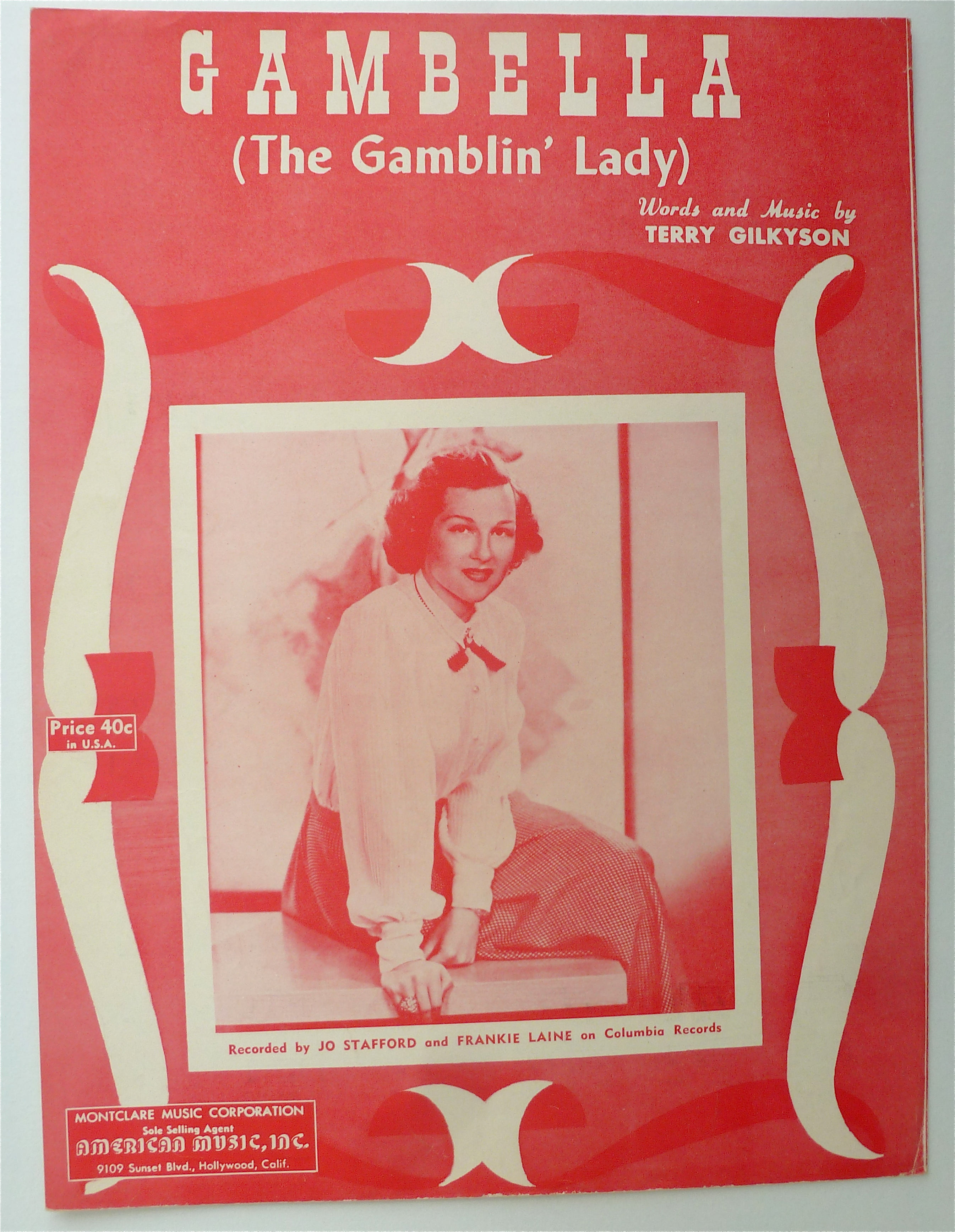 Sheet Music For 1951 Gambella (The Gamblin Lady)