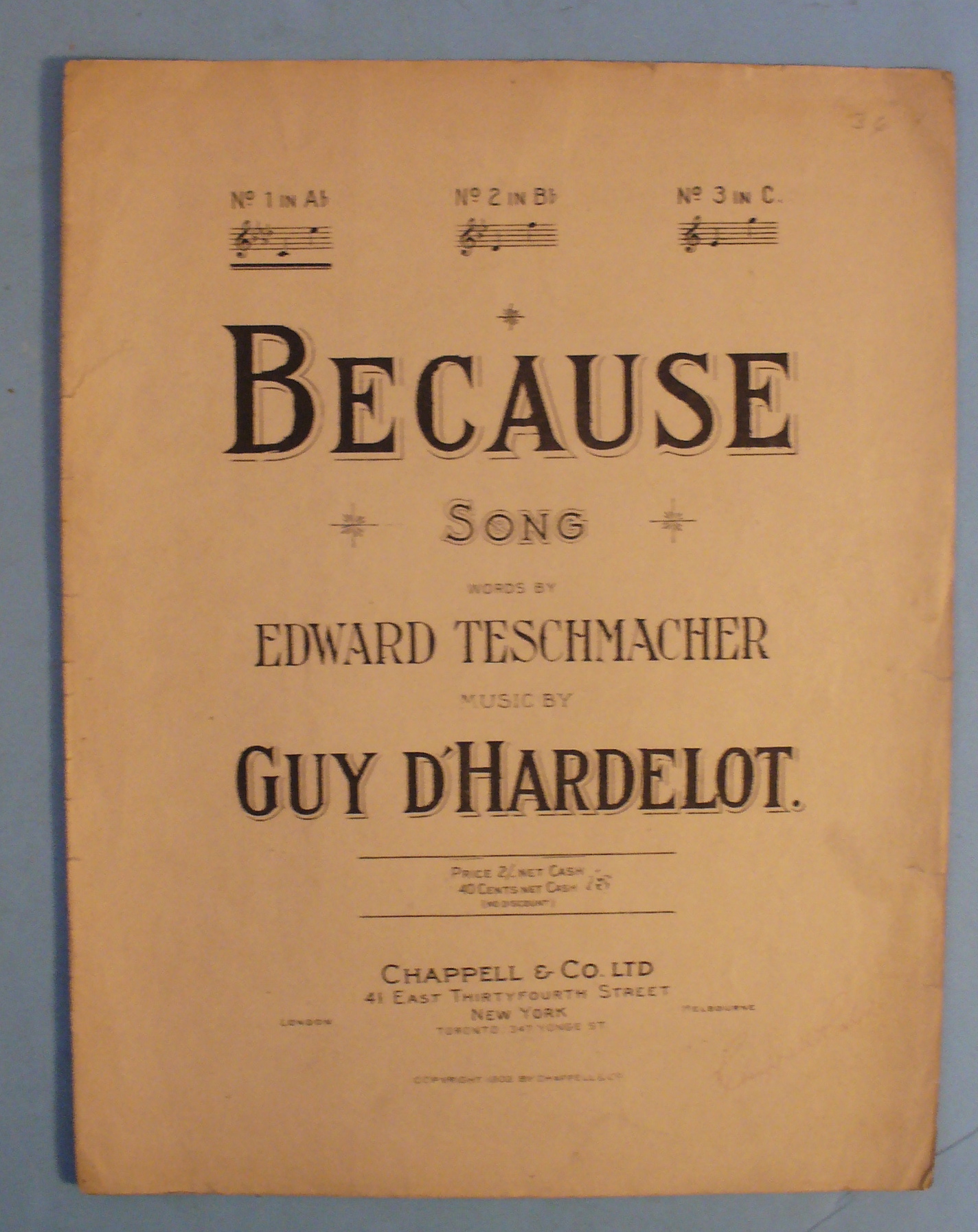 "Because" by Guy D' Hardelot