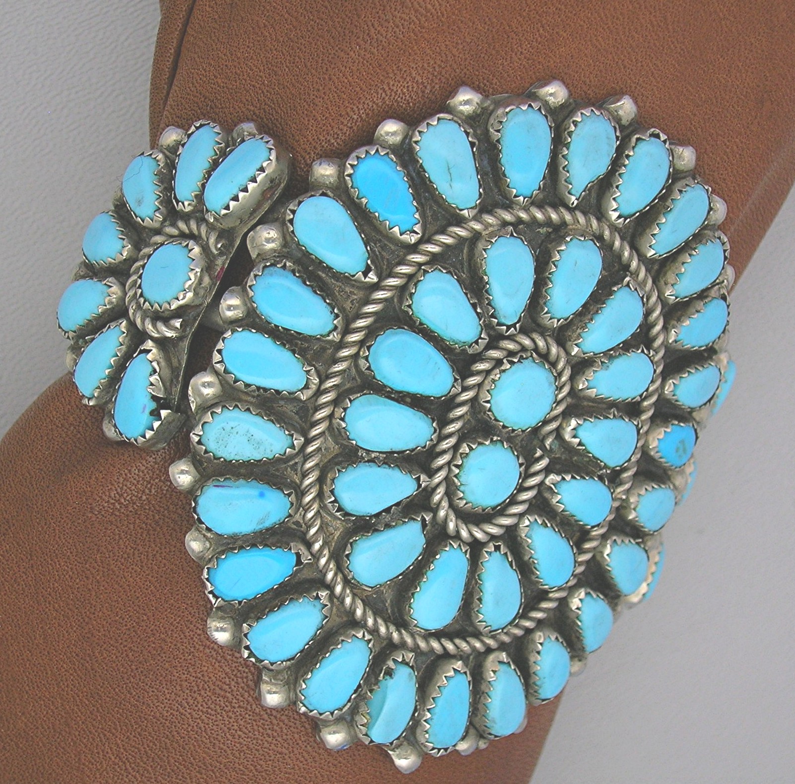 Navajo Pawn Turquoise Sterling Silver Cuff