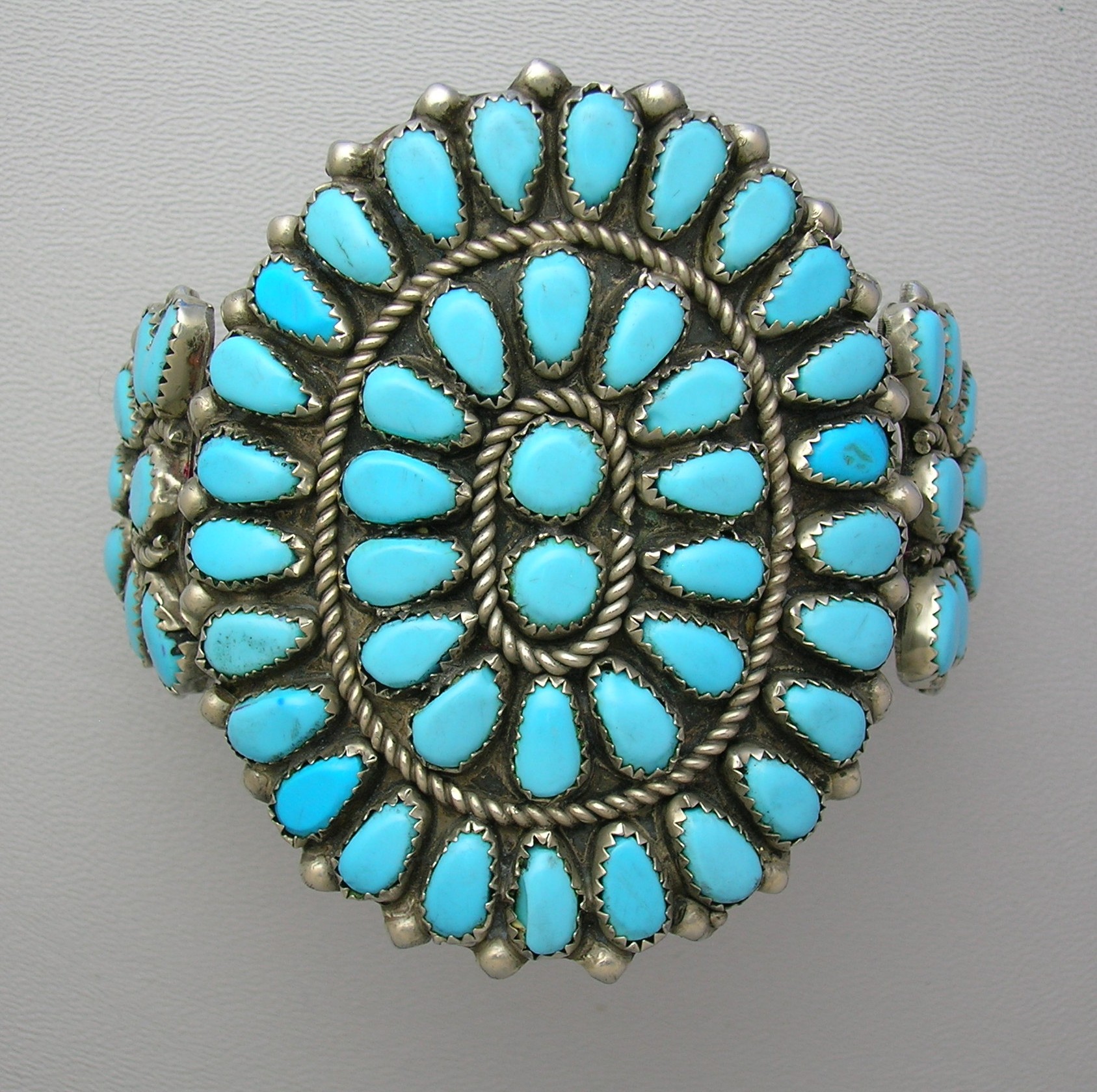 Navajo Pawn Turquoise Sterling Silver Cuff