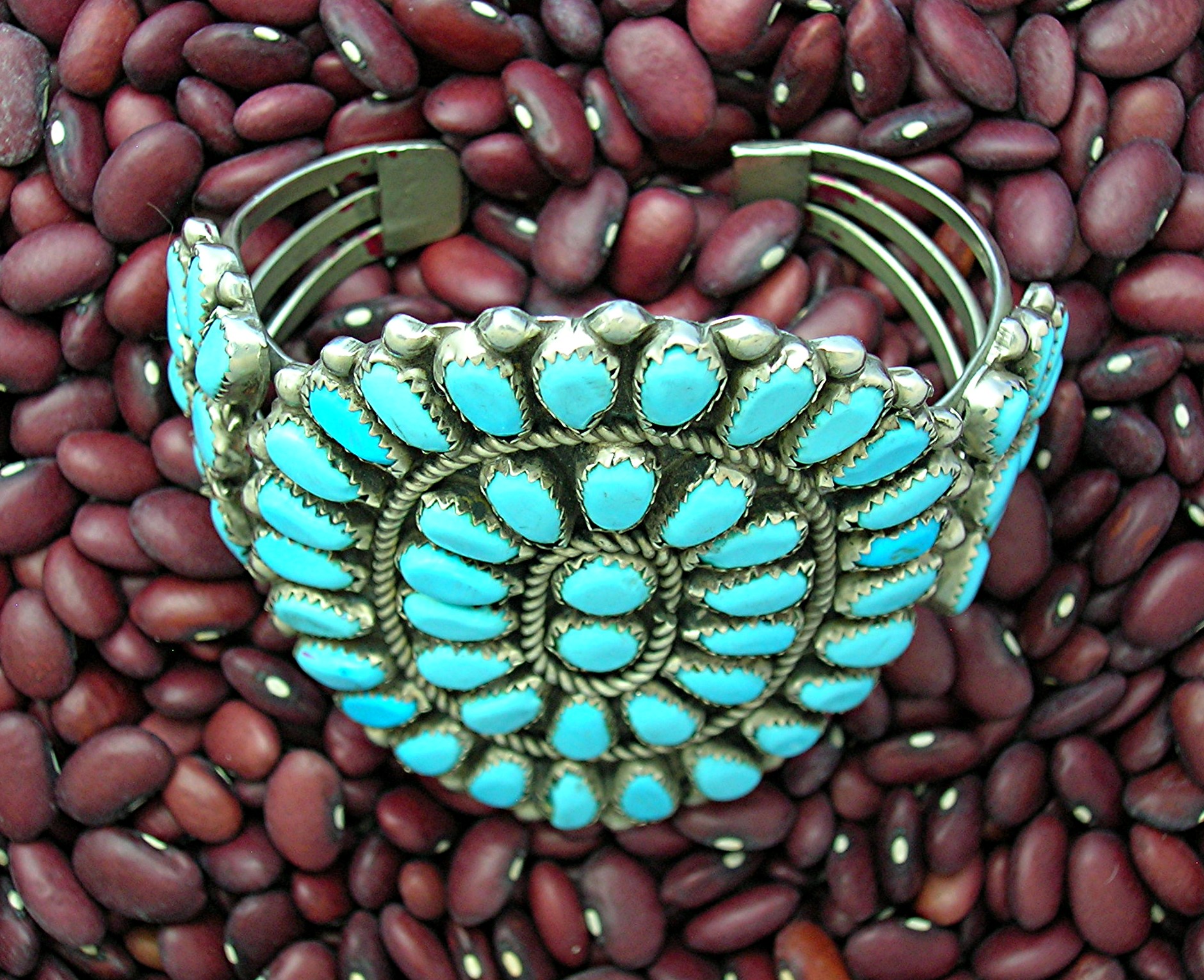 Navajo Pawn Turquoise Sterling Silver Cuff