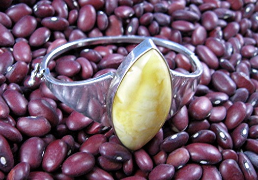 Sterling Silver butterscotch Amber Bracelet