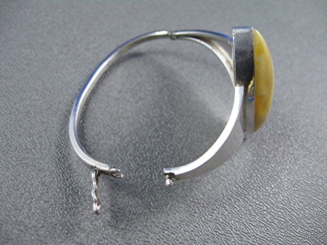 Sterling Silver butterscotch Amber Bracelet