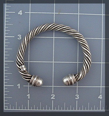 Sterling Silver Twist Cuff Bracelet Mexico