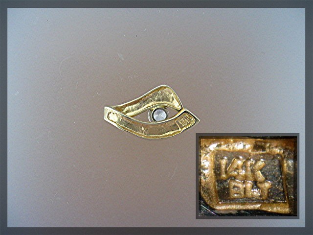 Pendant 14K Gold and 1 1/2 CT CZ for Omega Chain