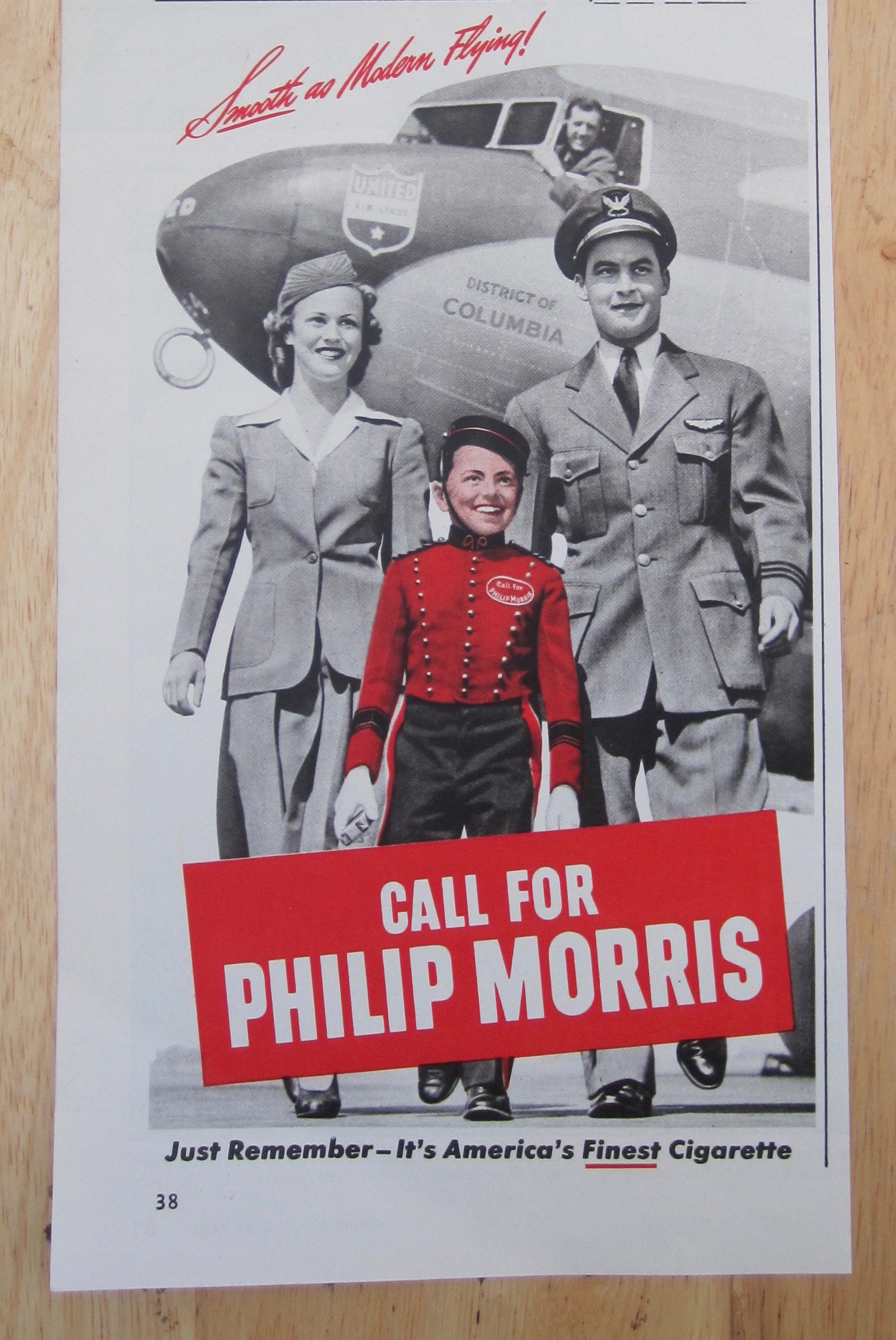 1942 Philip Morris Cigarettes w/ Philip Morris Bellboy