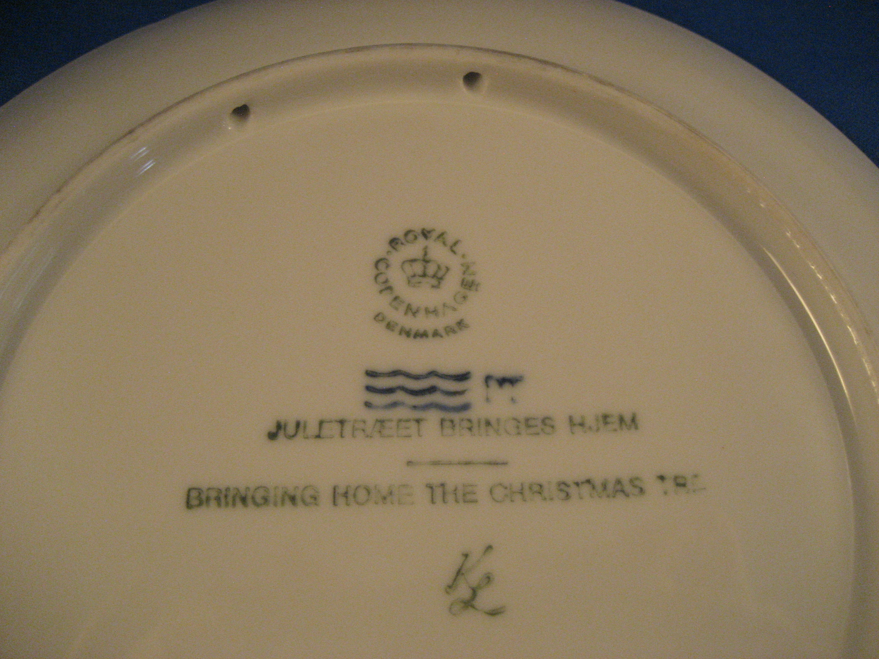 Royal Copenhagen Bringing Home Christmas Plate