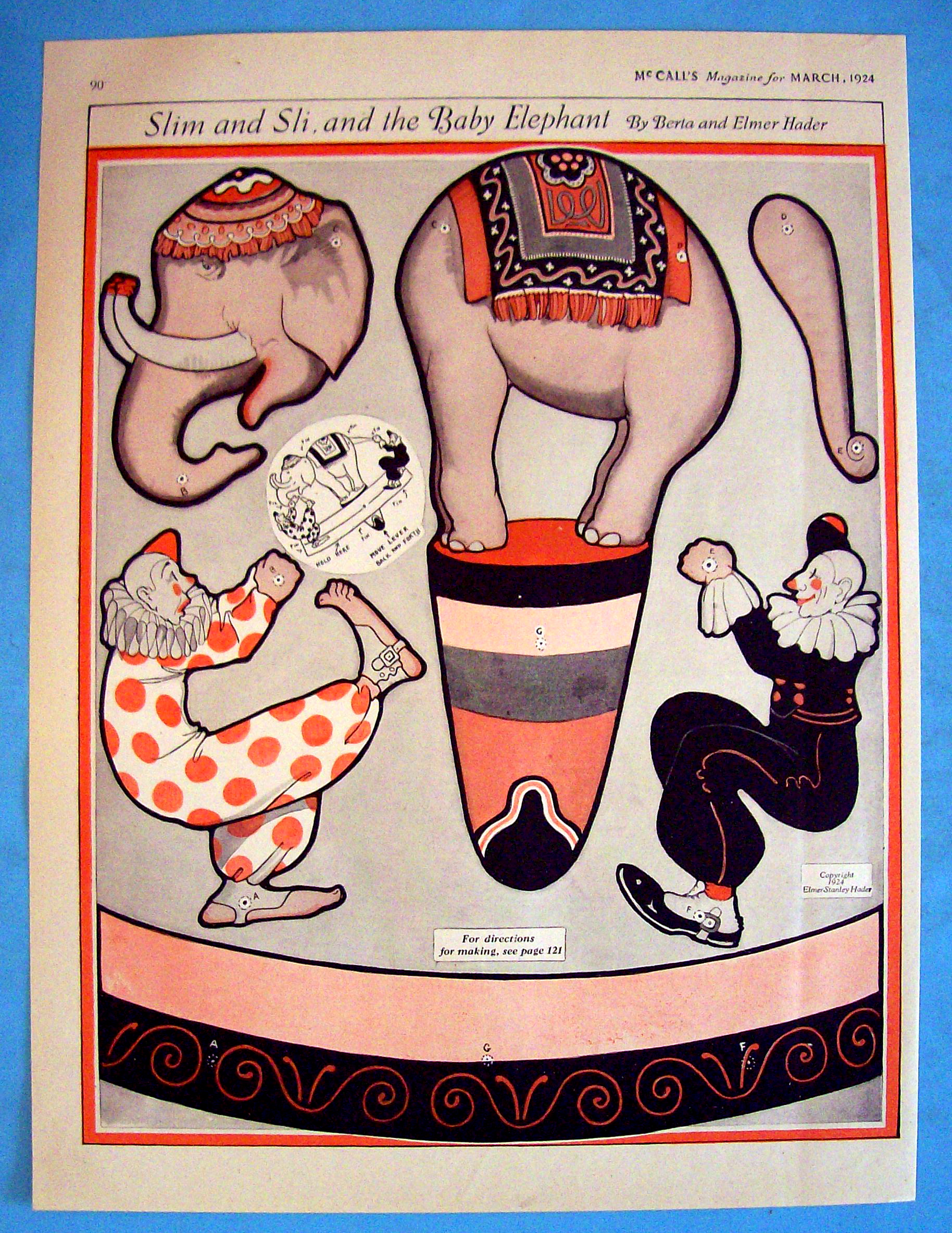 Slim & Sli, & The Elephant Paper Doll - March 1924