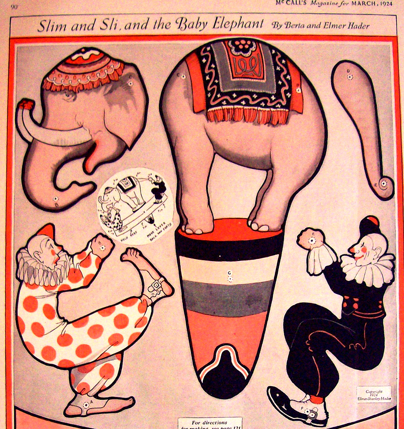 Slim & Sli, & The Elephant Paper Doll - March 1924