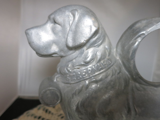Antique St. Bernard Beer Aluminum Wall Keg Ornament Rare Find