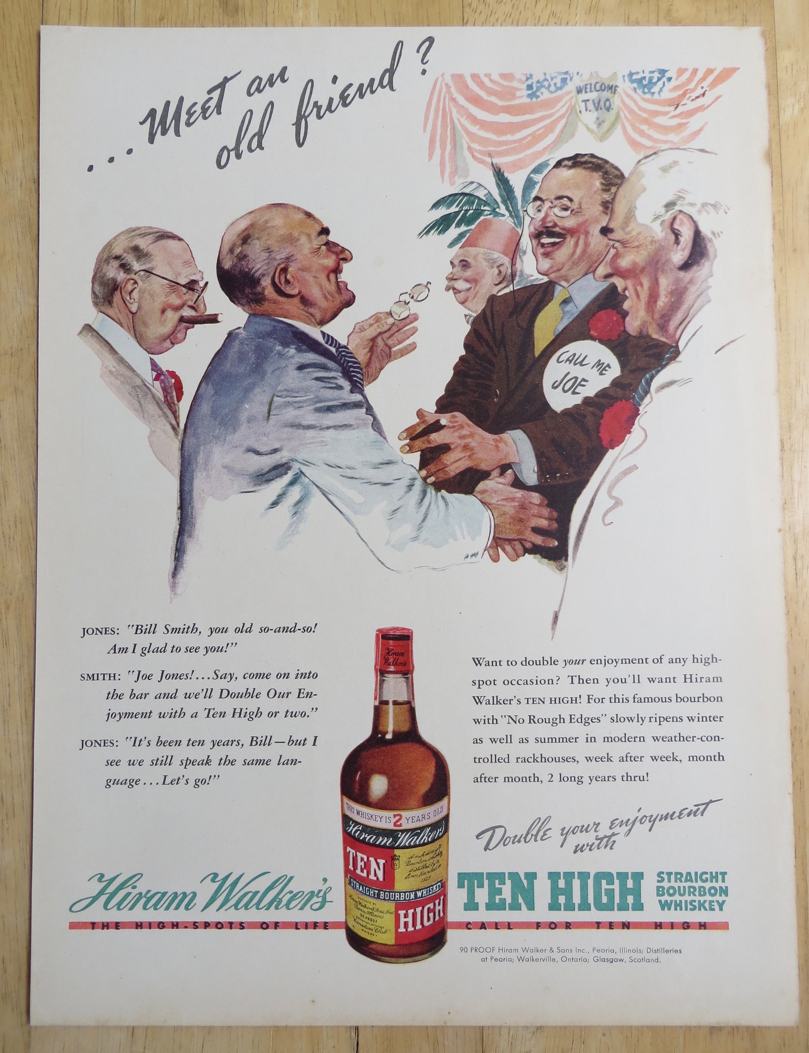 1938 Ten High Whiskey with Meeting An Old Friend