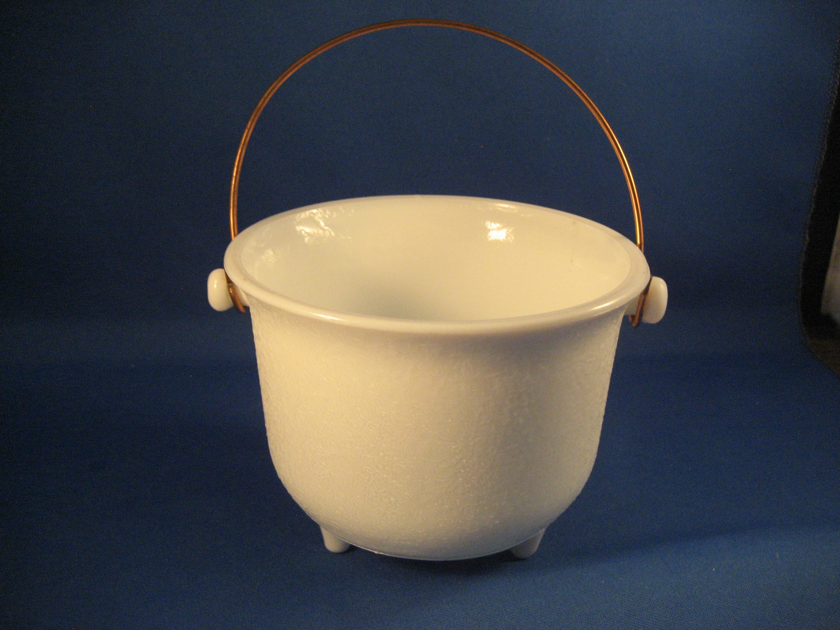 Milk Glass Bucket or Crock