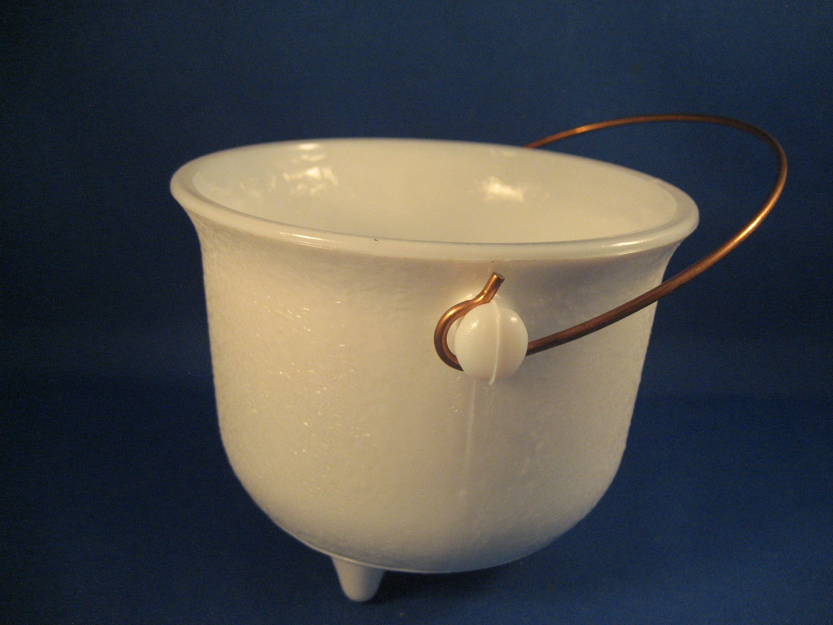 Milk Glass Bucket or Crock