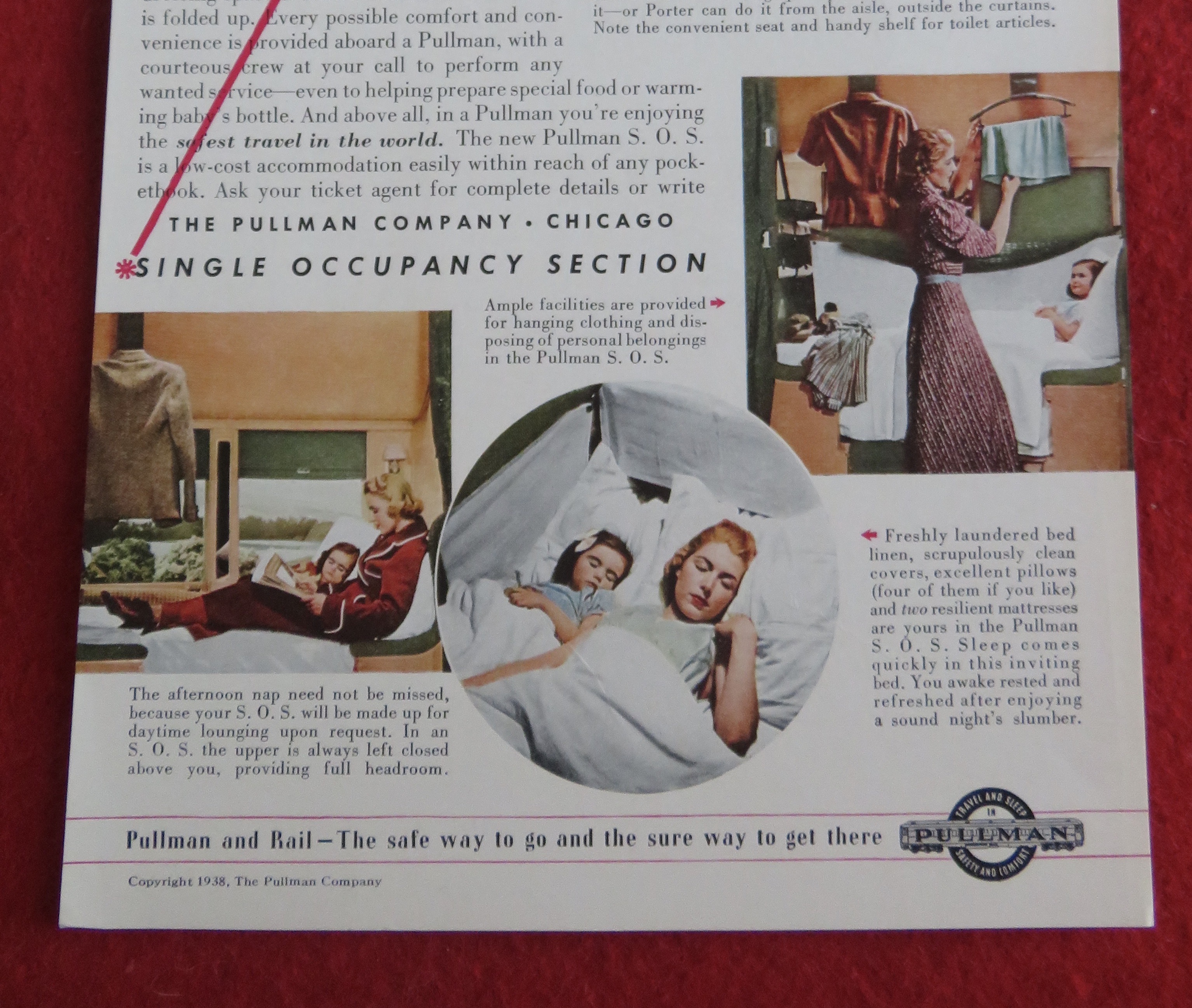 1938 Pullman Company with Mom & Her Little Girl