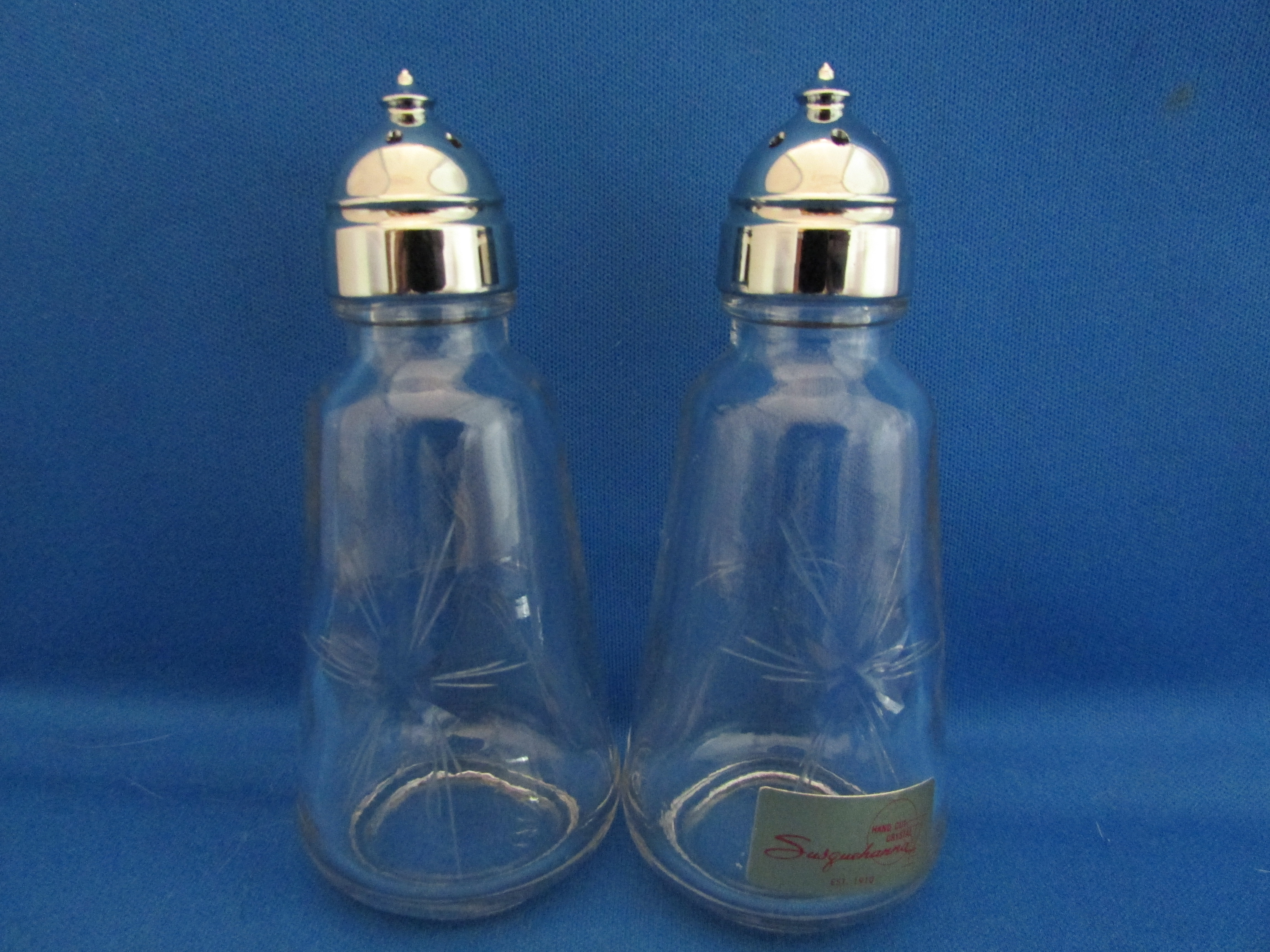 Susquehanna Hand Cut Salt and Pepper Shakers