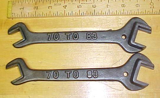 Antique Double Ended Wrench 70 to 83  3 Different Sizes