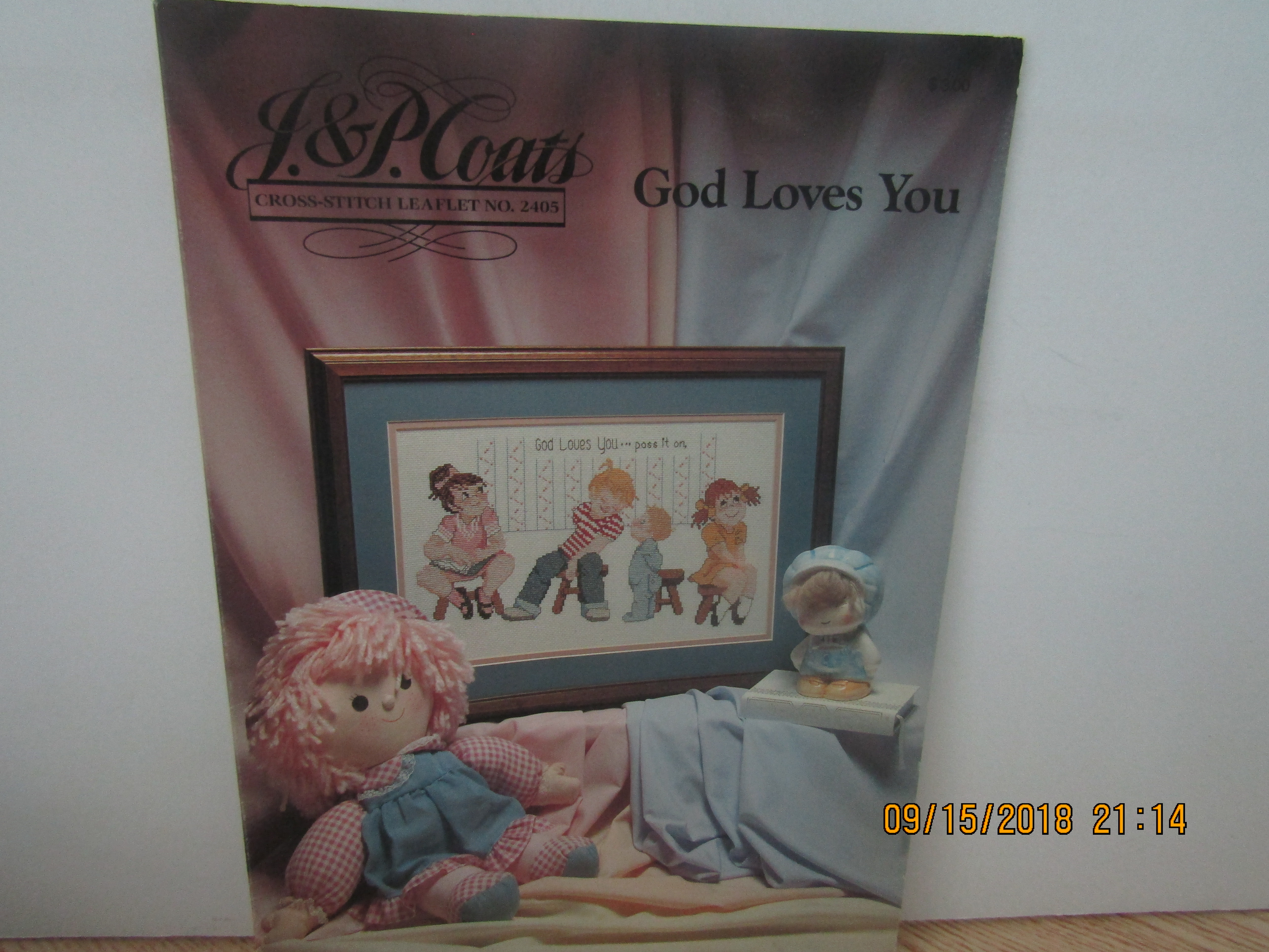 J&P Coats Cross Stitch Book God Loves You #2405