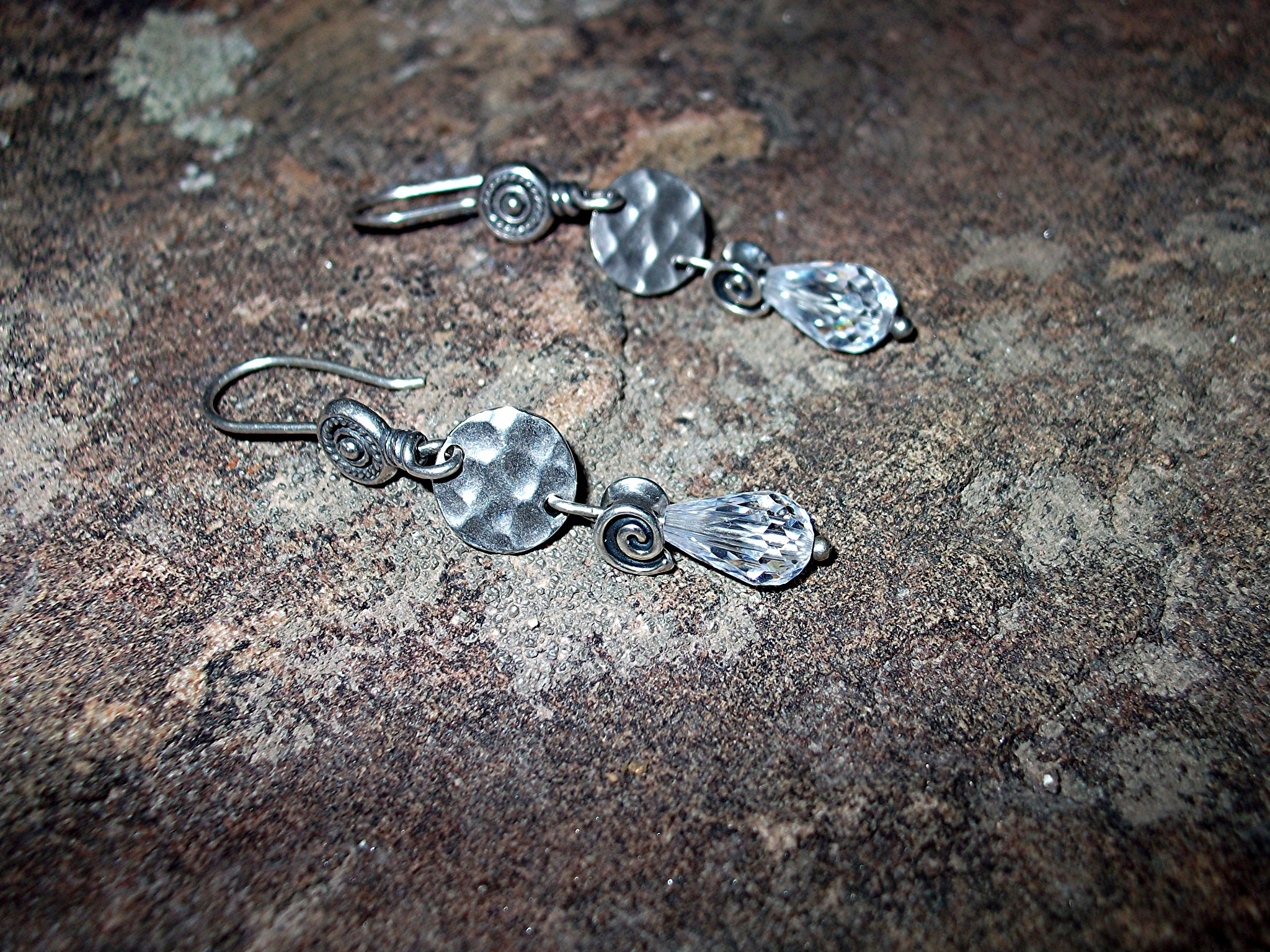 SILPADA Crystal Teardrop Sterling Silver Pierced Earrin