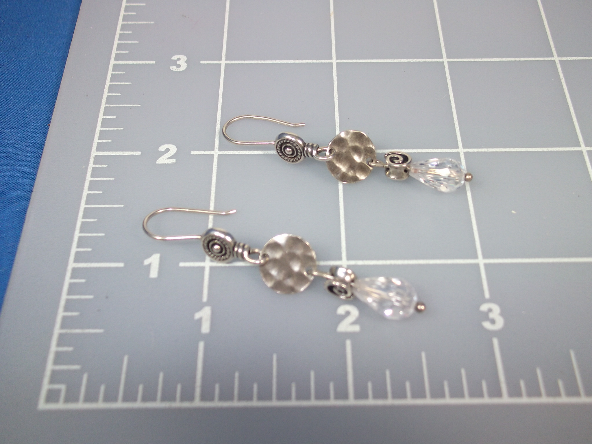 SILPADA Crystal Teardrop Sterling Silver Pierced Earrin