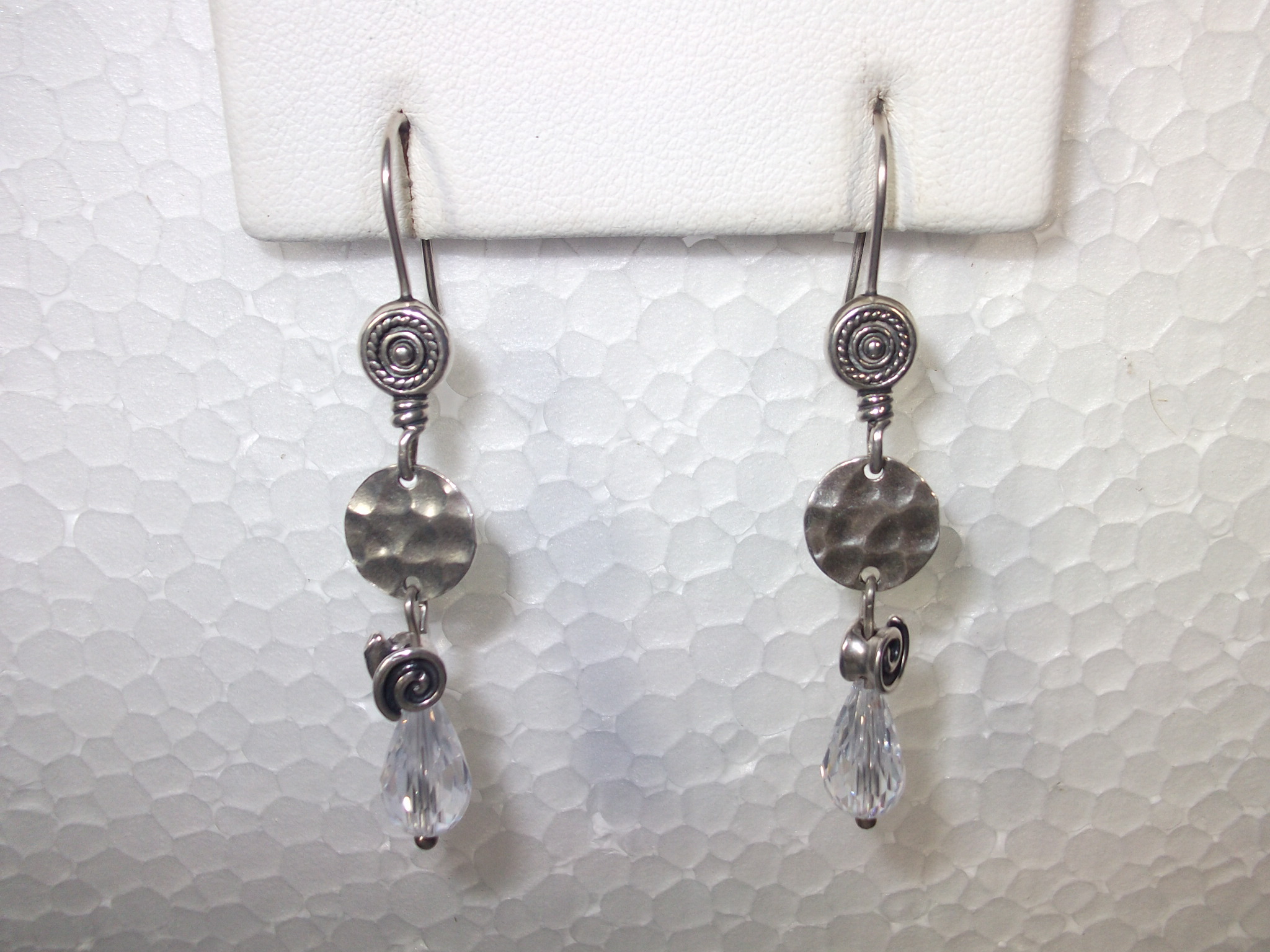 SILPADA Crystal Teardrop Sterling Silver Pierced Earrin