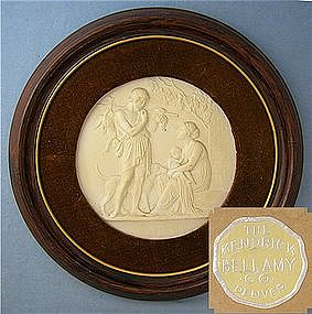 Porcelain Cameo Wood Velvet Frame